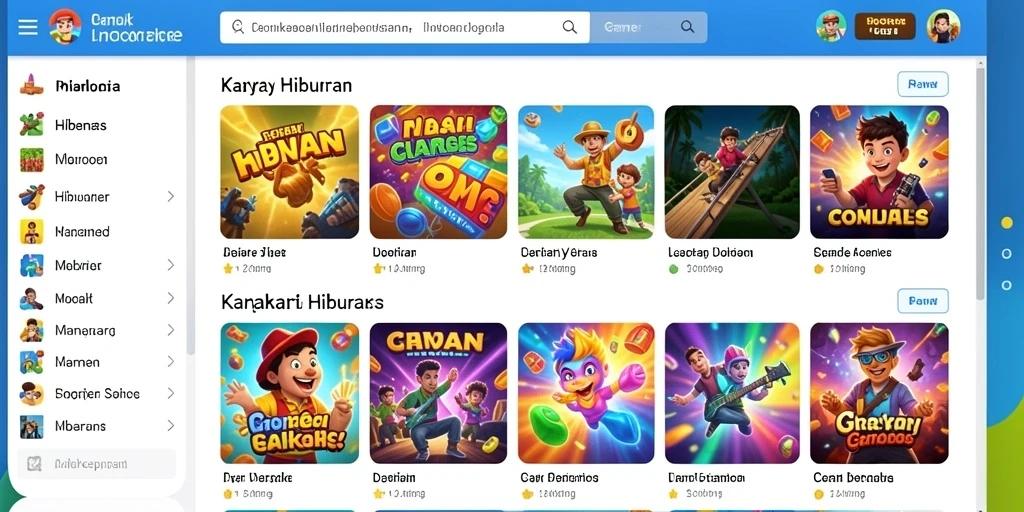 Tangkapan layar menunjukkan antarmuka utama game JUJUR4D.