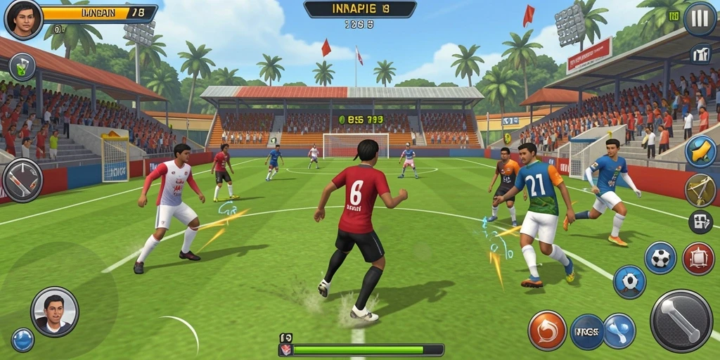 Screenshot menampilkan antarmuka game yang intuitif.