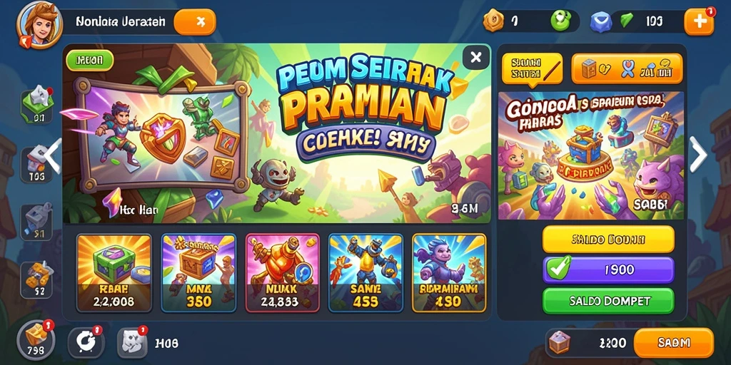 Tampilan antarmuka permainan yang menarik.